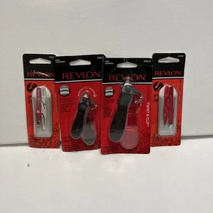 2x Twist & Clip Nail Clip By Revlon Twist/2x Slat & Pointer Tweezers Travel Kit - Picture 1 of 7