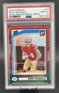 2024 Donruss Optic Preview #318 RICKY PEARSALL Rookie RC Red & Green PSA 10 GEM - Picture 1 of 2