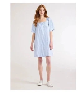 NWT Free Assembly Women's Square Neck Cotton Mini Dress with Short Sleeves SizeM - Picture 1 of 12