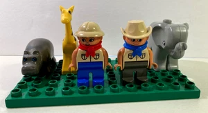 Lego Duplo Wildpark Figur Lot, #3095, nicht mehr im Handel erhältlich, Baby Giraffe, Nilpferd - Bild 1 von 6