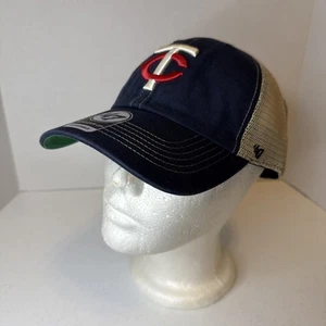 Minnesota Twins '47 Brand MLB Clean Up Adjustable Strapback Hat With Mesh - Picture 1 of 6