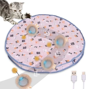 Cat Toys,Fast Rolling Ball in Play Mat,Automatic Motion Activated Moving Ball.. - Picture 1 of 7