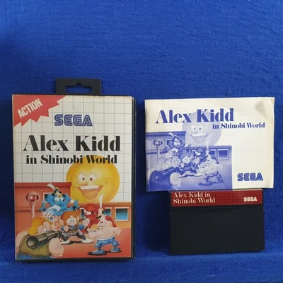 Master System ALEX KIDD *x in Shinobi World Red PAL REGION FREE (Works in US) - Image 1 of 4