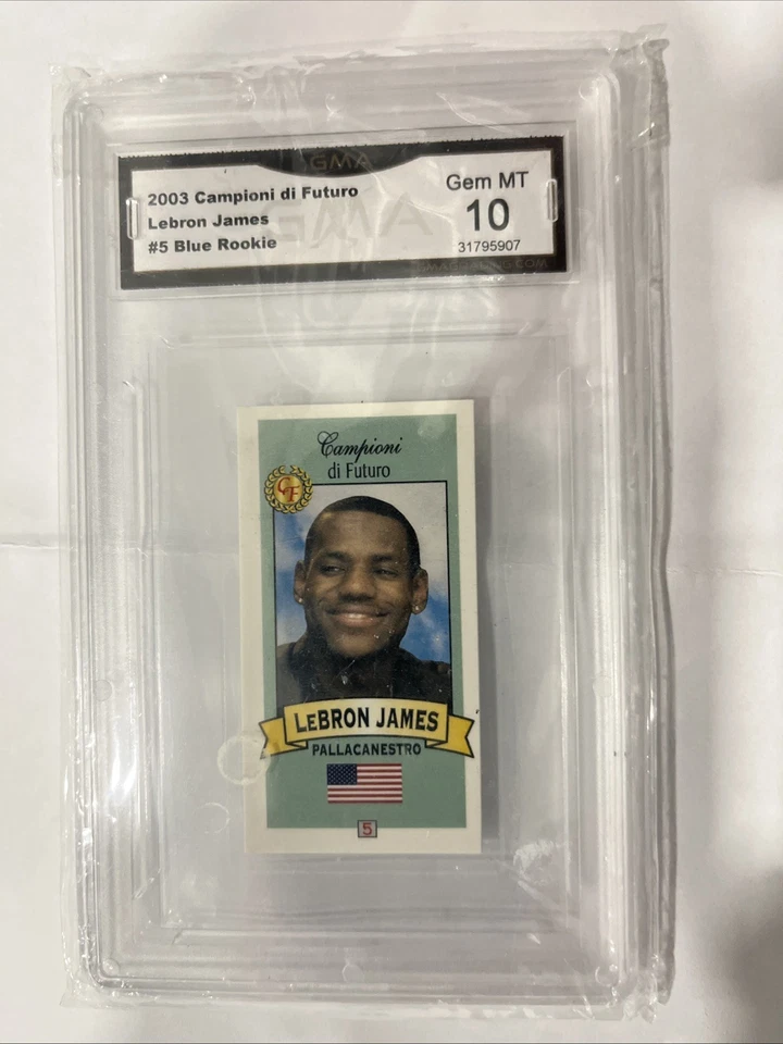 LEBRON JAMES 2003 CAMPIONI DI FUTURO #5 RED PSA 10 GEM MINT ROOKIE - Image 1 of 3