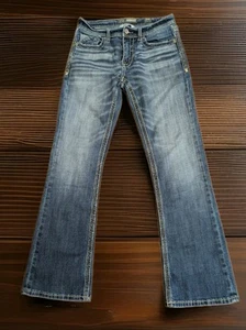 BKE Jeans Mens 30R 29x30 Fulton Bootleg Light Blue Buckle Stretch Denim Pants - Picture 1 of 20