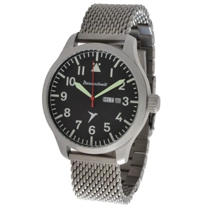 Messerschmitt Men's XL Pilot Watch Quartz ME47XL-Day Date-M 5ATM Fluorescent - Picture 1 of 3