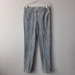 J.McLaughlin Printed Slim Leg Ankle Pants Geometric Design Size 8 - Picture 1 of 8