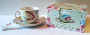 Lesser & PaveyTea Cup and Saucer Gift Boxed- Hydrangea by Jennifer Rose - Picture 1 of 4