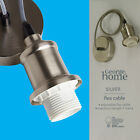 Gold, Silver, or Black Adjustable 1 Metre Ceiling Light Flex Cable, LED, ES E27