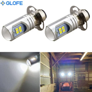 2X White LED Bulbs for #1074 Auto Lamp Bulb RP11 DC Prefocus Base 14v 35W/6.4W - Picture 1 of 12