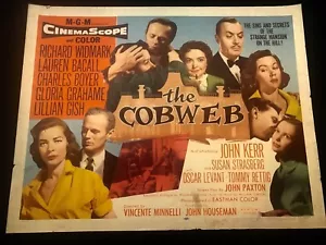 THE COBWEB original 22X28 U.S HALF SHEET- STYLE B RICHARD WIDMARK LAUREN BACALL - Picture 1 of 1