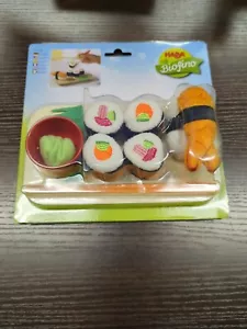 HABA Biofino Sushi Soft Play Food 10-teiliges Set mit Servierbrett und Essstäbchen - Bild 1 von 1