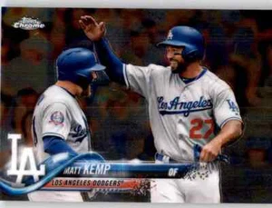 2018 Topps Chrome Update Matt Kemp Base Card MLB PWE Dodgers #41 - Picture 1 of 2