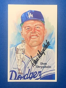DON DRYSDALE HOF SIGNED PEREZ STEELE CARD LOS ANGELES DODGERS CY YOUNG 1962 PSA - Picture 1 of 4
