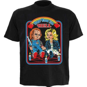 STEVEN RHODES - CHUCKY SEE YOU IN HELL - T-Shirt mit Frontprint schwarz - Bild 1 von 7