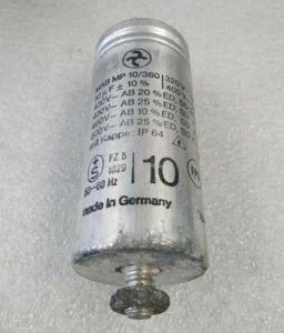 Waschmaschinenkondensator 10MFD 1PH für Speed Queen Huebsch Unimac PN F370230 [GEBRAUCHT] - Bild 1 von 2