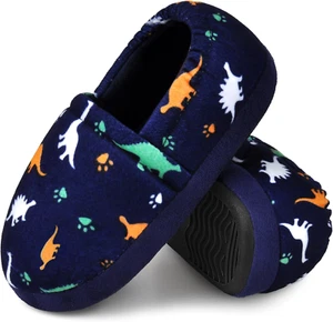 Kids Slippers Boys House Shoes anti Skid Bedroom Dinosaur - Picture 1 of 6