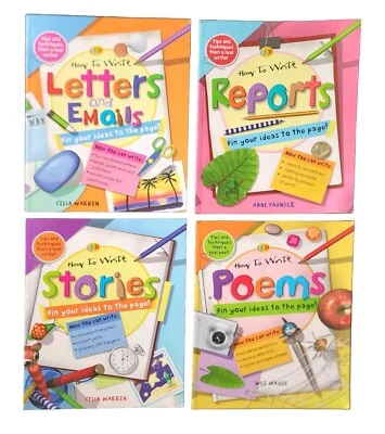 4 x How to Write Reports, Poems, Letters and Emails Paperback Books Homeschool - Image 1 of 4