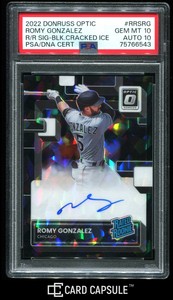 2022 Donruss Optic Romy Gonzalez Green Prizm Rookie Autograph RRSRG /30 PSA 10