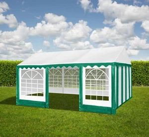XXL 4x6 m PVC Bierzelt Pavillon Partyzelt Festzelt Vereinszelt Gartenzelt grün - Bild 1 von 12