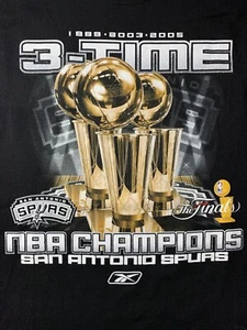 San Antonio, Spurs, Champions, Reebok, Duncan, Parker, Ginobili, Medium T-Shirt - Picture 1 of 8