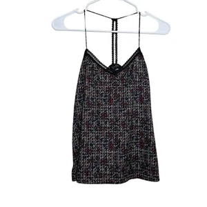 Jessica Simpsons Tank Top Women's XS Lace Printed V-Neck Career Shirt - Picture 1 of 10