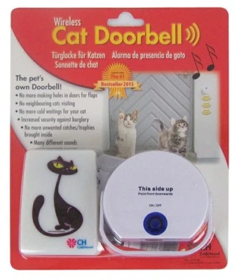 Cat Door Bell Katzen Türklingel Katzenklappe Katzentür Katzenklingel Klingel NEU - Bild 1 von 4