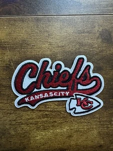 KANSAS CITY CHIEFS NFL EMBROIDERED Iron/Sew On Embroidered Clothing Patch NEW - Picture 1 of 5