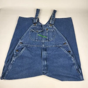 Key Imperial Mens Bib Overalls Size 40W x 30L Blue Denim Carpenter - Picture 1 of 7