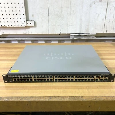 Cisco SF300-48P Layer 3 Managed Ethernet Switch 48-PoE 375W 2xCombo GigE/SFP - Image 1 of 4