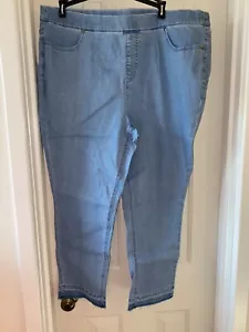 Jean alla caviglia ISAAC MIZRAHI LIVE TRUE DENIM Petite Pull-on Slim LT INDACO 18W - Foto 1 di 3