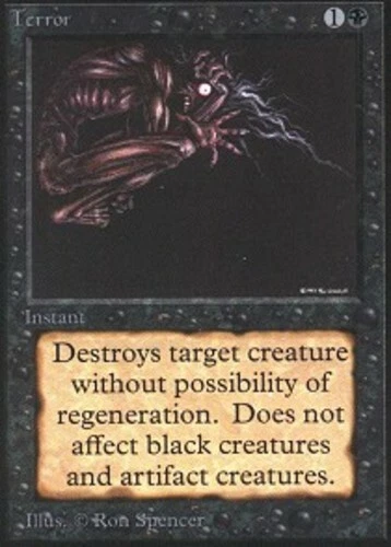 Terror ~ Heavily Played Unlimited MTG Magic UltimateMTG Black Card - Image 1 of 1