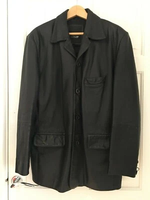 Men's Black Jack & Jones Original Leather Jacket (Size M) - Image 1 of 3
