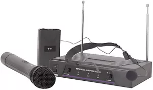 QTX VHN2 HAND NACKENBÜGEL VHF KABELLOS SYSTEM DJ DISCO KARAOKE MIKROFON RADIO - Bild 1 von 1