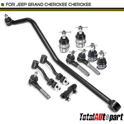 11x Barra estabilizadora Enlace de barra de acoplamiento Extremo de rótula para Jeep Cherokee 1991-2001 Delantero Foto 1 de 4
