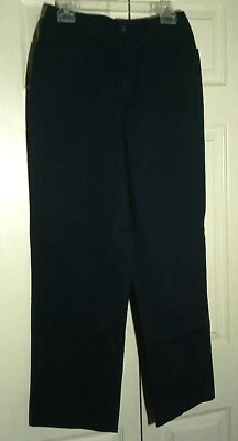 NUEVO Pantalones Cherokee Vintage Azul Marino Cintura Alta Pierna Recta Algodón Talla 8 Foto 1 de 4
