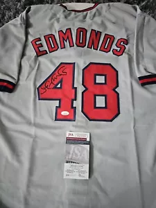 Jim Edmonds Autographed/Signed Jersey JSA Anaheim Angels Los Angeles - Picture 1 of 8