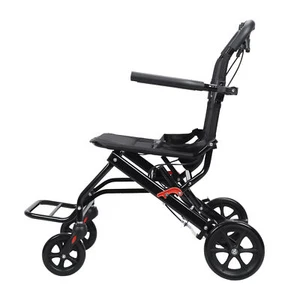 Lightweight Foldable Adult Wheelchair, Elderly Wheelchair with Support 220lbs  - Picture 1 of 26