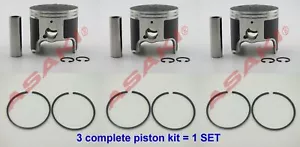 For YAMAHA GP760/XL1200 Piston Kit STD(64X-11631-00 65U-11631+Ring)X3 BORE 83.64 - Picture 1 of 3