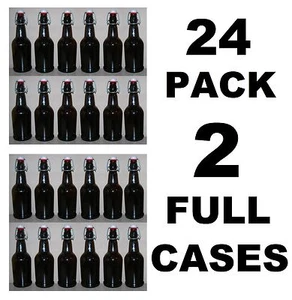 BOTELLAS DE CERVEZA 24 EZ TAPA ÁMBAR VIDRIO SWING-TOP SODA 16 oz ABATIBLE TOP EZCAP GROLSCH - Imagen 1 de 12