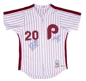 Beautiful Mike Schmidt Signed Inscribed Philadelphia Phillies STAT Jersey JSA - Picture 1 of 6