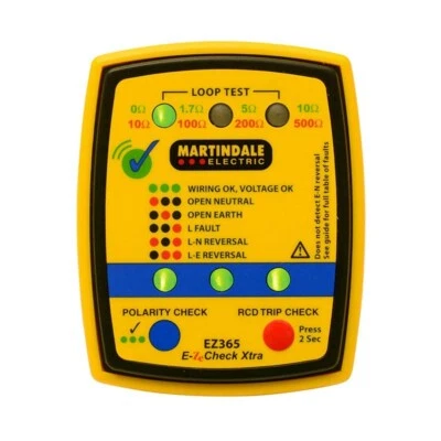 Martindale EZ365 Socket, Earth Loop & RCD Tester