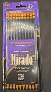 Vintage Mirado Black Warrior 100 % Premium Zeder vorgespitzt #2 Bleistifte USA neu  - Bild 1 von 5