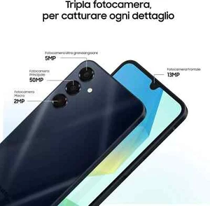 Samsung Galaxy A16 4G 4/128GB Blue Black Smartphone Android 14 6.7'' Amoled - Foto 1 di 11
