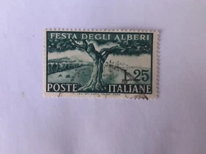 Francobolli Italia repubblica 1951 usato.festa degli alberi sassone n.681 - Foto 1 di 1