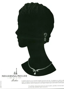 Publicité ancienne joailliers Mellerio dits Meller 1959 issue de magazine - Foto 1 di 1