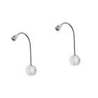  2 Count Acrylic Wall Light Decors Sconces Lamp Room Fixtures