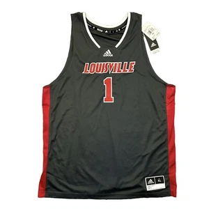 Adidas maglia basket uomo Louisville Cardinals #1 grigia taglia XL - nuova con etichette $90 - Foto 1 di 14