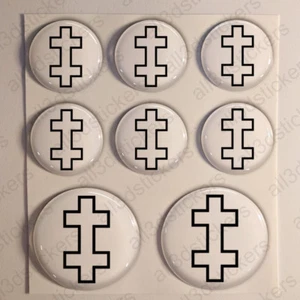 Lithuania Air Force Stickers Roundel Cockade 3D Adhesive Flag Resin Domed - Picture 1 of 1