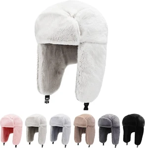 Winter Hats for Men Womens Winter Hats Ushanka Trapper Hat with Earflaps Warmer - Picture 1 of 7